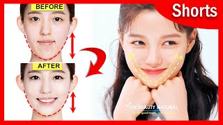 1 Minute Massage Get a shorter face  Reduce face length and long chin Shorts [upl. by Ross]