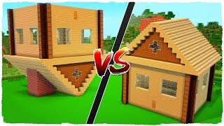 👉 Casa NORMAL vs casa INVERTIDA  MINECRAFT [upl. by Wojak413]