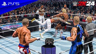 WWE 2K24  Rhodes Family vs The Bloodline  Tag Team Elimination Match  PS5™ 4K60 [upl. by Tayler]