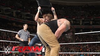 Dean Ambrose vs Braun Strowman Raw March 21 2016 [upl. by Renny]