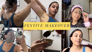 Affordable FESTIVE PAMPER ROUTINE Guide  DIY face wash amp body scrub  Head to toe Makeover [upl. by Alegnave982]