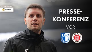 Die Pressekonferenz vor dem Spiel beim 1FC Magdeburg I Präsentiert von LichtBlick [upl. by Shult]