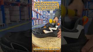 Safety shoe function testsafetyshoes safety shorts shoes workshoes amazing [upl. by Oinotna]