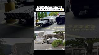 Tesla Truck Working at Home Depot [upl. by Einama]