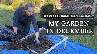 Garden in December still adding BULBS sifting soil stuff to do [upl. by Holmun]