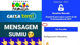 APLICATIVO BOLSA FAMÍLIA E CAIXA TEM SUMIRAM AS MENSAGENS SÓ CONSTA UM TRACINHO o que SIGNIFICA [upl. by Dunston]