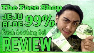 THE FACE SHOP JEJU ALOE 99 FRESH SOOTHING GEL REVIEW [upl. by Ydor]