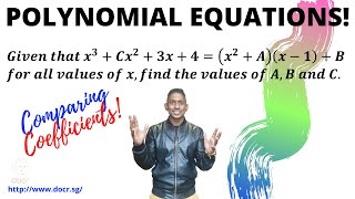 Solve Polynomials by Comparing Coefficients [upl. by Selym]