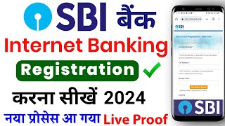 SBI Internet Banking Registration 2024  sbi net banking activation  sbi net banking registration [upl. by Lareine225]