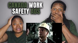 🇨🇦 Yall couldve warned us American Couple Reacts to Canadas Work Safety PSAs [upl. by Drofhsa969]