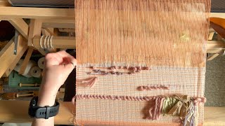 Tapestry Weaving  on a schacht loom using 4 shafts and 82 cotton [upl. by Rastus857]