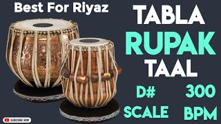 Rupak Taal Tabla Loop  D Scale  300 Bpm  7 Matra  muzzico [upl. by Ashton19]