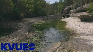 Water flow stops at Jacobs Well due to drought  KVUE [upl. by Einnaffit743]