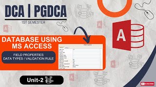 Master MS Access Field Properties Data Types amp Validation Rules  DCAPGDCA Unit 2  Eduwings Live [upl. by Truda]