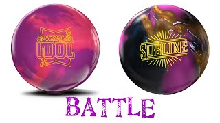 Optimum Idol Pearl vs Sublime Hybrid bowling ball battle [upl. by Medeah]