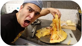 DIY CHEESIEST PIZZA EVER WORLD RECORD 10 TYPES OF CHEESE [upl. by Nelubez]