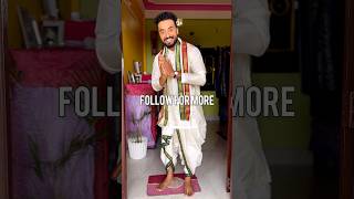 Cascade pleats dhoti draping diwali bollywood song bollywoodsongs trending dhoties viralvide [upl. by Loyce585]