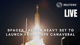 LIVE SpaceX Falcon Heavy set to launch from Cape Canaveral [upl. by Aldarcy472]