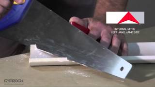 Installing Gyprock plasterboard  How to cut and install Gyprock cornice [upl. by Ybbed]