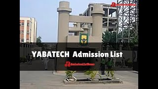 Yaba College of Technology YABATECH ND Part Time Admission List Released [upl. by Viradis]