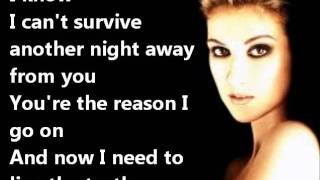 Celine Dion  I SURRENDERLYRICS [upl. by Helse]