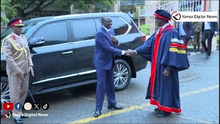 Watch how President Ruto Arrived at Tangaza University for Graduation Ceremony [upl. by Vachel]