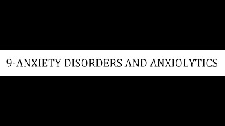 STAHLS  CH 9  ANXIETY DISORDERS AND ANXIOLYTICS  Complete psychiatrypsychopharmacology [upl. by Reiniar]