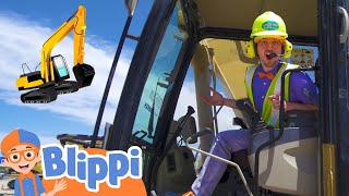 Blippis Excavator Adventure  Learning Construction Vehicles For Kids [upl. by Souvaine305]