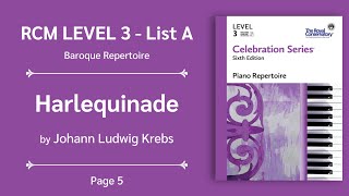 RCM Level 3  Harlequinade  Johann Ludwig Krebs [upl. by Vincentia]