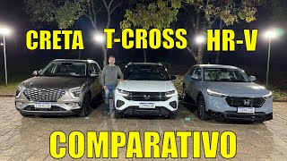 Volkswagen TCross 2025 x Honda HRV x Hyundai Creta [upl. by Auohs]