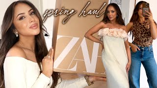 HUGE ZARA SPRING HAUL Tryon Haul  Styling Spring Trends [upl. by Asha844]