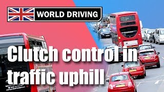 Clutch Control in Traffic Uphill  How to Drive a Manual Car in Start Stop Traffic [upl. by Joleen]