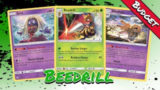 Beedrill Destiny Stinger Budget Deck  Unified Minds Edition PTCGO Gameplay [upl. by Ulita]