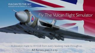 Bill Ramsey flies the Vulcan Flight Simulator [upl. by Lorelie]