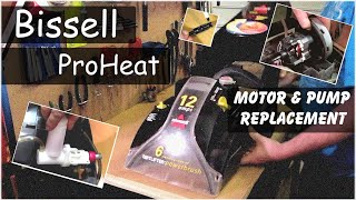 Replacing Motor amp Pump On A Bissell ProHeat Carpet Cleaner Model 7901 [upl. by Reteid594]