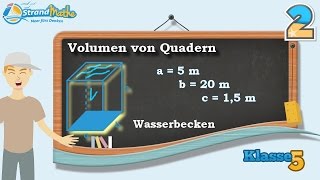 Volumen von Quadern berechnen  Klasse 5 ★ Übung 2 [upl. by Eluj680]