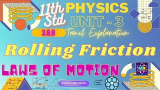 Rolling Friction  Friction  Law of Motion 11thphysics physicsconcept physics friction rolling [upl. by Sanalda]