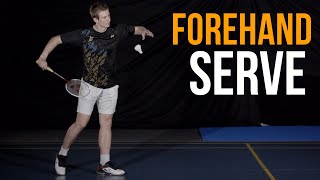 Badminton Forehand Serve Tutorial [upl. by Bamford548]