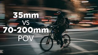 35mm Vs 70200mm Lens  Street Photography POV [upl. by Ermeena]