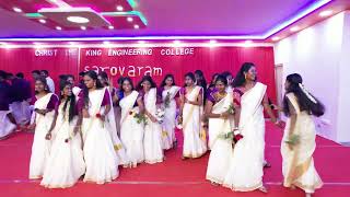 CHRIST THE KING ENGINEERING COLLEGE  ONAM CELEBRATIONS [upl. by Ahsinra489]