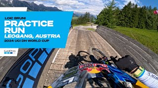 GoPro Loic Bruni Getting in the Practice Laps in Leogang  Austria  24 UCI Downhill MTB World cup [upl. by Adon]