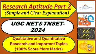 UGC NETampTNSETResearch Aptitude Part2Simple amp Clear Explanation with Examples100 Score Marks [upl. by Jeannette]