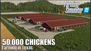 ⭐️ 50000 CHICKENS ⭐️ Farming in TEXAS ⭐️ Farming Simulator 22 ⭐️ PlayStation 5 [upl. by Mauchi549]