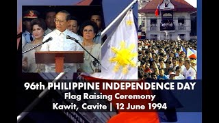 96th Independence Day  Flag Raising Ceremony  Kawit Cavite  12 June 1994 [upl. by Lseil304]