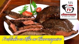 Receita de Fraldinha ao Alho na Churrasqueira  Tv Churrasco [upl. by Ahsekan965]