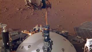 Watch NASA Mars Insights Claw Grab a Seismometer [upl. by Naoma895]