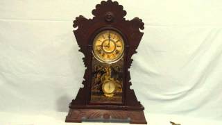 F Kroeber walnut kitchen clock striking [upl. by Adorne]