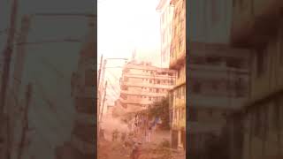 Without iron armor reinforced rebar a sevenstorey building collapses in Nairobi Kenya [upl. by Ingham]