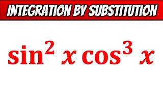 Integral of sin2x cos3x using Integration by Substitution  A Level Maths [upl. by Ahsinyd]