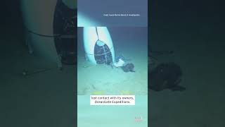 Underwater Camera Shows Titan Sub Wreckage on the Ocean Floor Near Titanic shorts [upl. by Eleon]